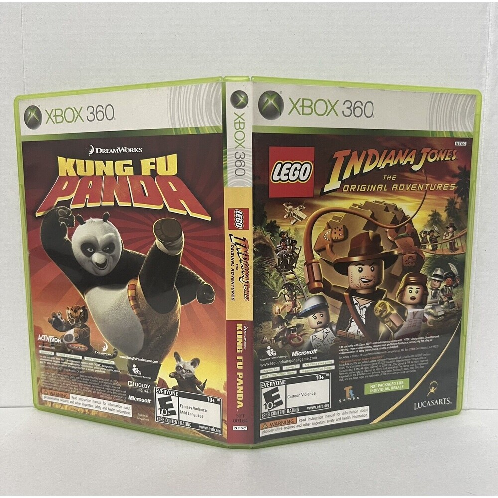 LEGO Indiana Jones and Kung Fu Panda Dual Pack (Microsoft Xbox 360, 2008)